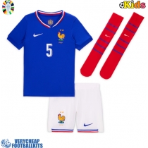 France Jules Kounde #5 Replica Home Minikit Euro 2024 Short Sleeve (+ pants)